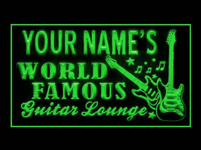 270047 Guitar Lounge Music Home Decor Open Display illuminated Night Light Personalized Custom Neon Sign 16 Color By Remote