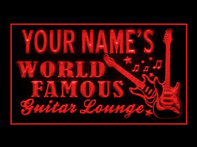 270047 Guitar Lounge Music Home Decor Open Display illuminated Night Light Personalized Custom Neon Sign 16 Color By Remote