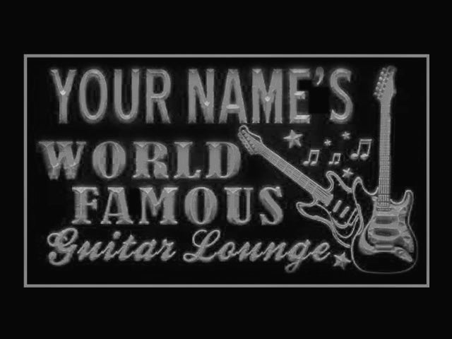 270047 Guitar Lounge Music Home Decor Open Display illuminated Night Light Personalized Custom Neon Sign 16 Color By Remote