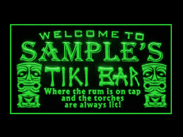 270054 Tiki Bar Pub Beer Home Decor Open Display illuminated Night Light Personalized Custom Neon Sign 16 Color By Remote