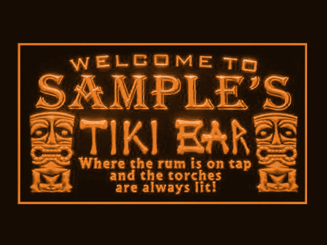 270054 Tiki Bar Pub Beer Home Decor Open Display illuminated Night Light Personalized Custom Neon Sign 16 Color By Remote