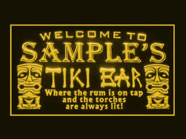 270054 Tiki Bar Pub Beer Home Decor Open Display illuminated Night Light Personalized Custom Neon Sign 16 Color By Remote