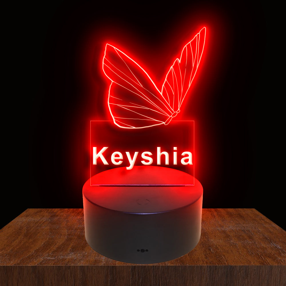 275018 Butterfly Personalized Custom Neon Sign Night Light Home Decor Bedroom Child Baby Room Display 16 Color By Remote