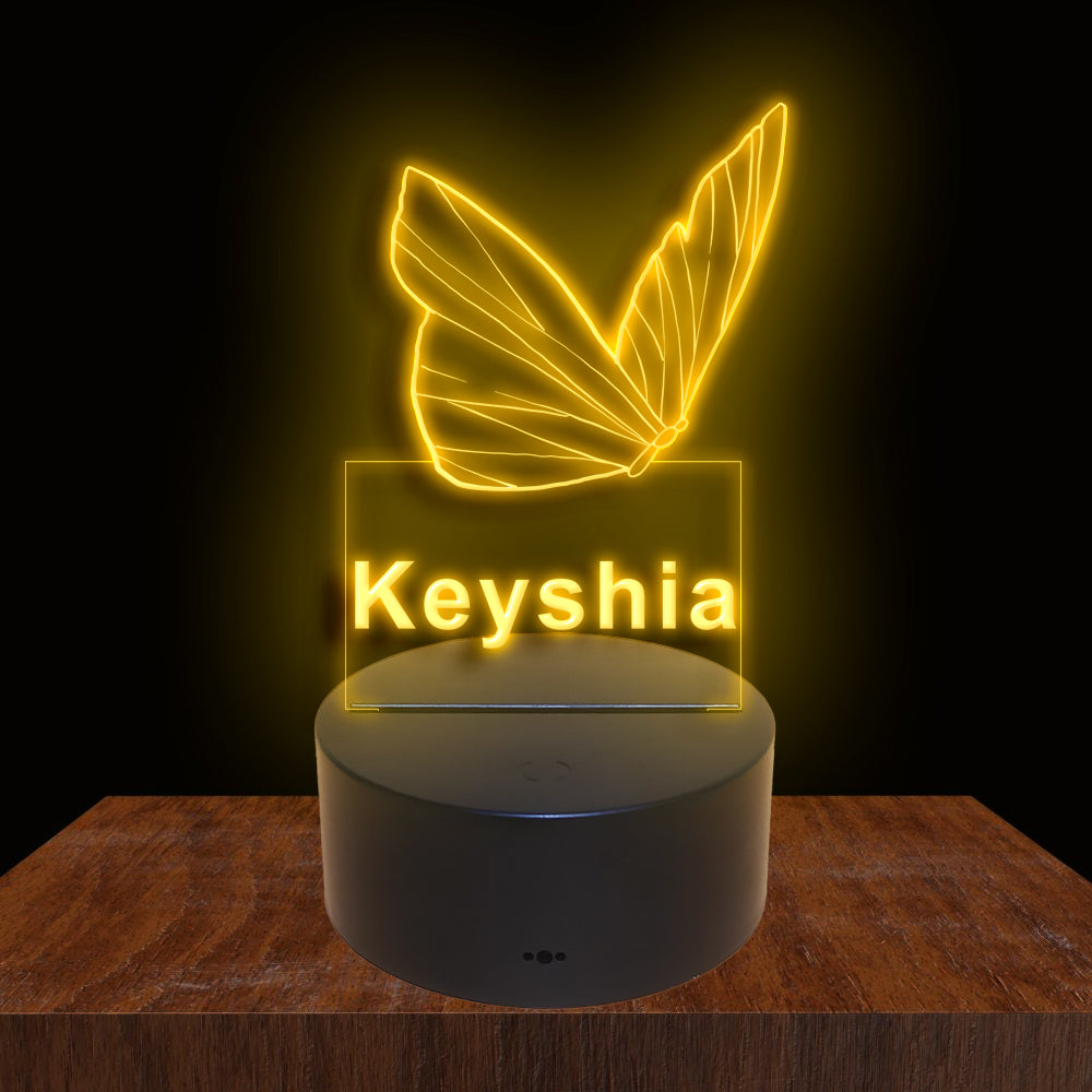 275018 Butterfly Personalized Custom Neon Sign Night Light Home Decor Bedroom Child Baby Room Display 16 Color By Remote