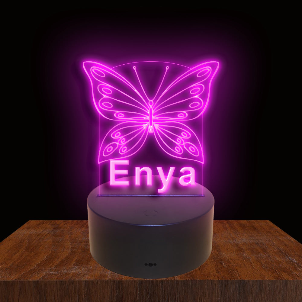 275019 Butterfly Personalized Custom Neon Sign Night Light Home Decor Bedroom Child Baby Room Display 16 Color By Remote