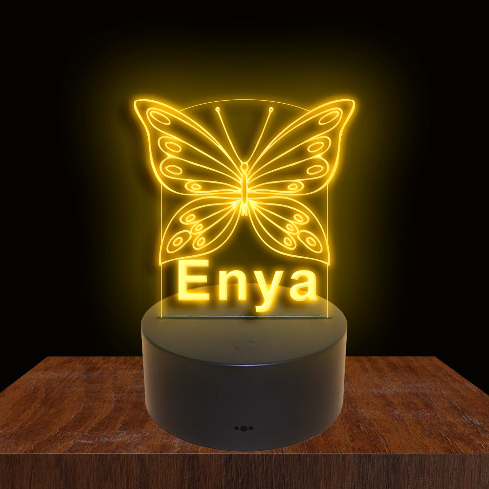 275019 Butterfly Personalized Custom Neon Sign Night Light Home Decor Bedroom Child Baby Room Display 16 Color By Remote