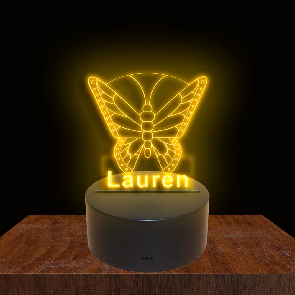 275021 Butterfly Personalized Custom Neon Sign Night Light Home Decor Bedroom Child Baby Room Display 16 Color By Remote