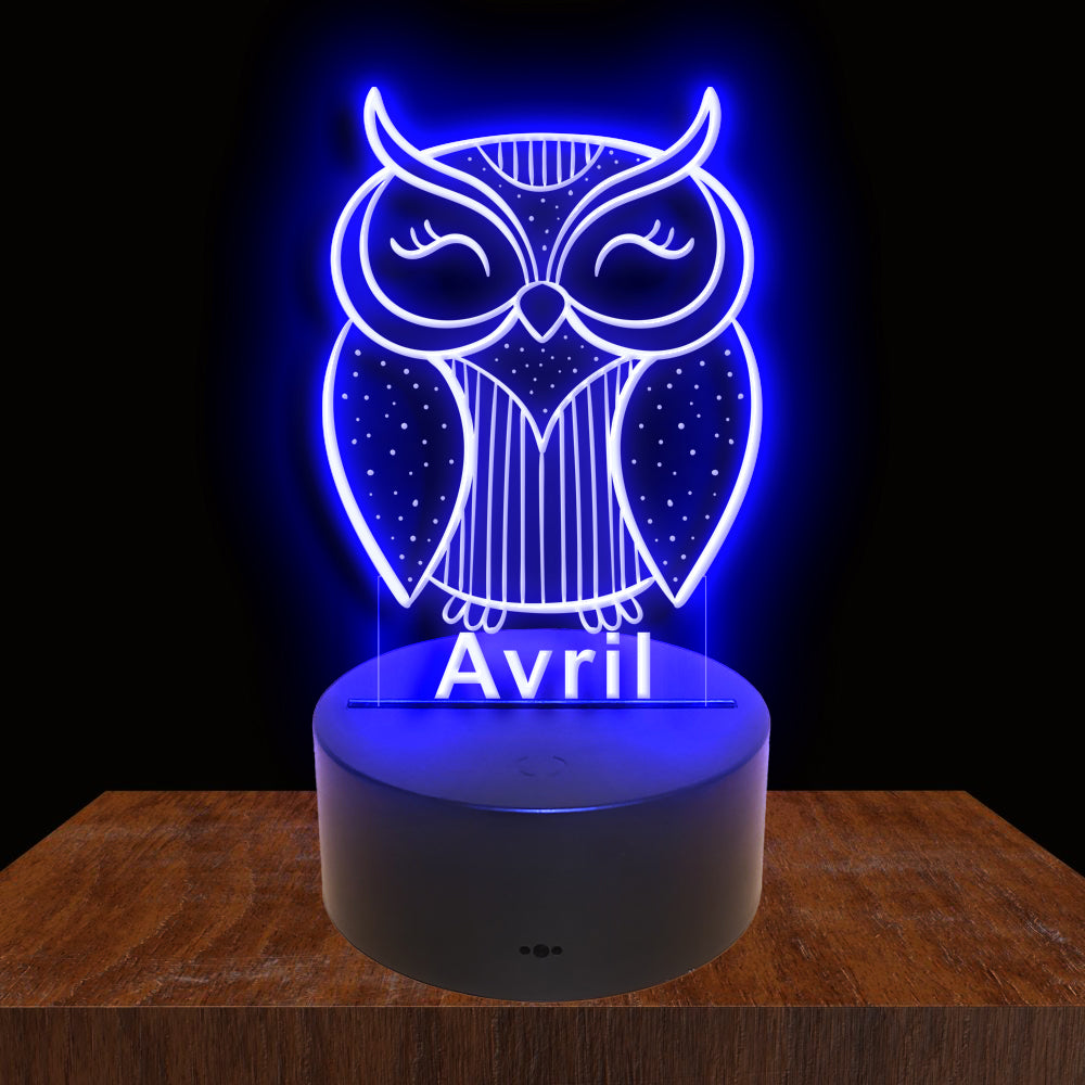 275023 Owl Personalized Custom Neon Sign Night Light Home Decor Bedroom Child Baby Room Display 16 Color By Remote