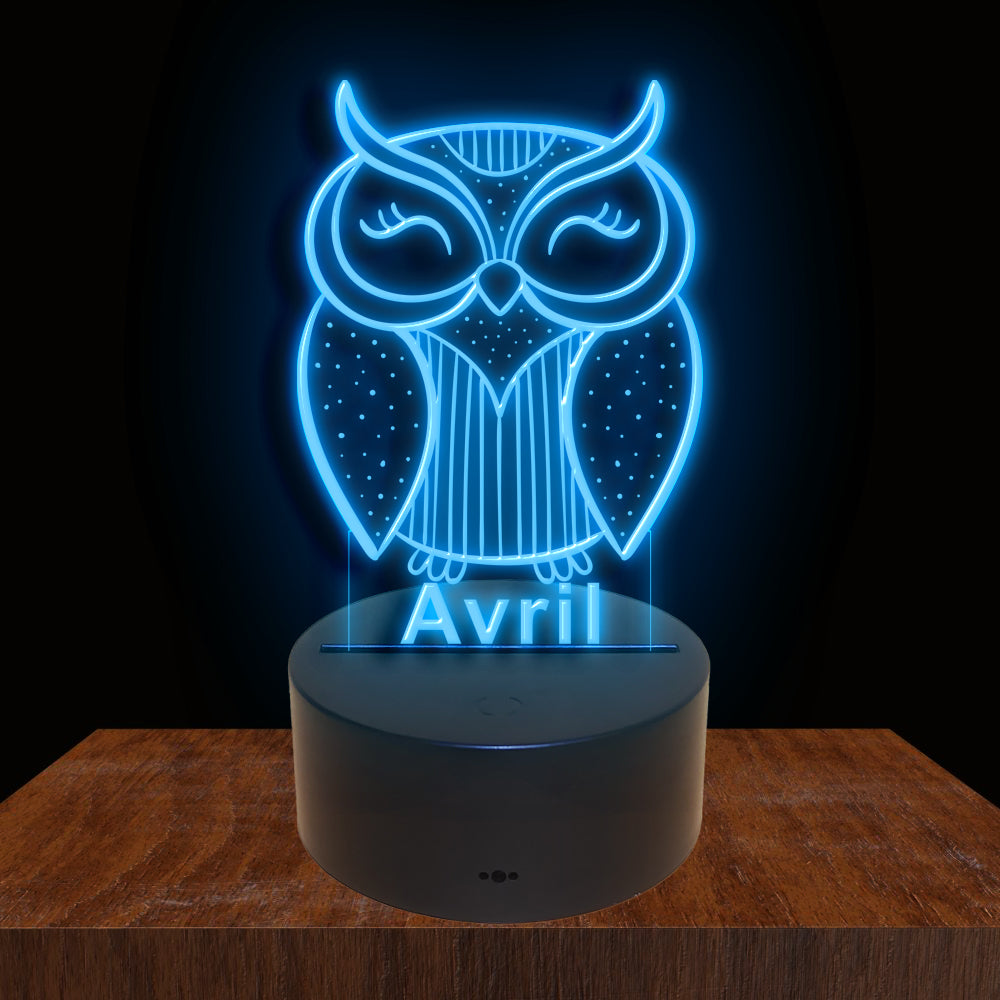 275023 Owl Personalized Custom Neon Sign Night Light Home Decor Bedroom Child Baby Room Display 16 Color By Remote