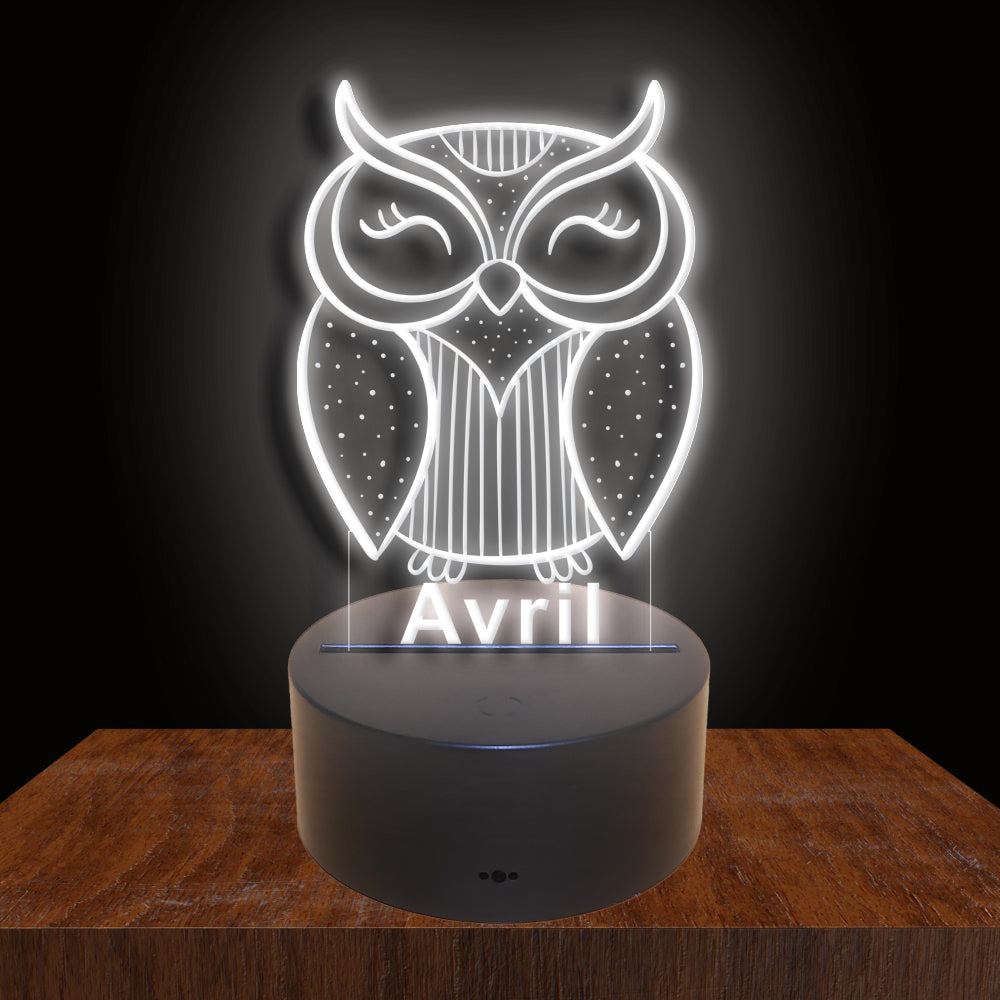 275023 Owl Personalized Custom Neon Sign Night Light Home Decor Bedroom Child Baby Room Display 16 Color By Remote