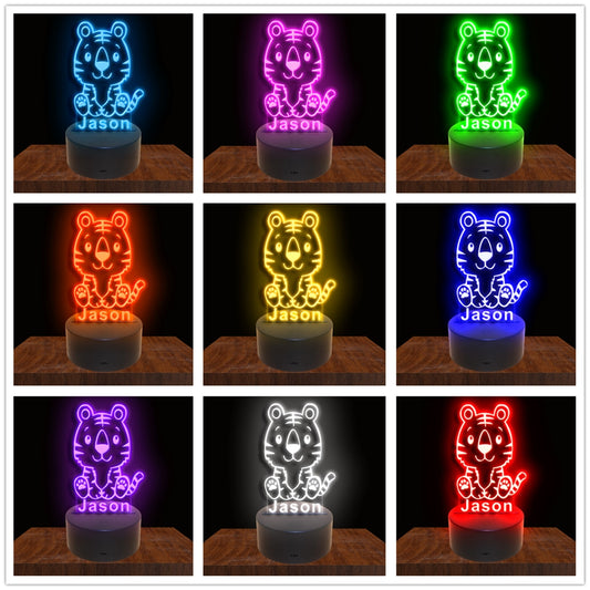275034 Tiger Personalized Custom Neon Sign Night Light Home Decor Bedroom Child Baby Room Display 16 Color By Remote