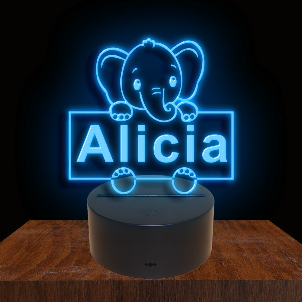 275042 Elephant Personalized Custom Neon Sign Night Light Home Decor Bedroom Child Display 16 Color By Remote