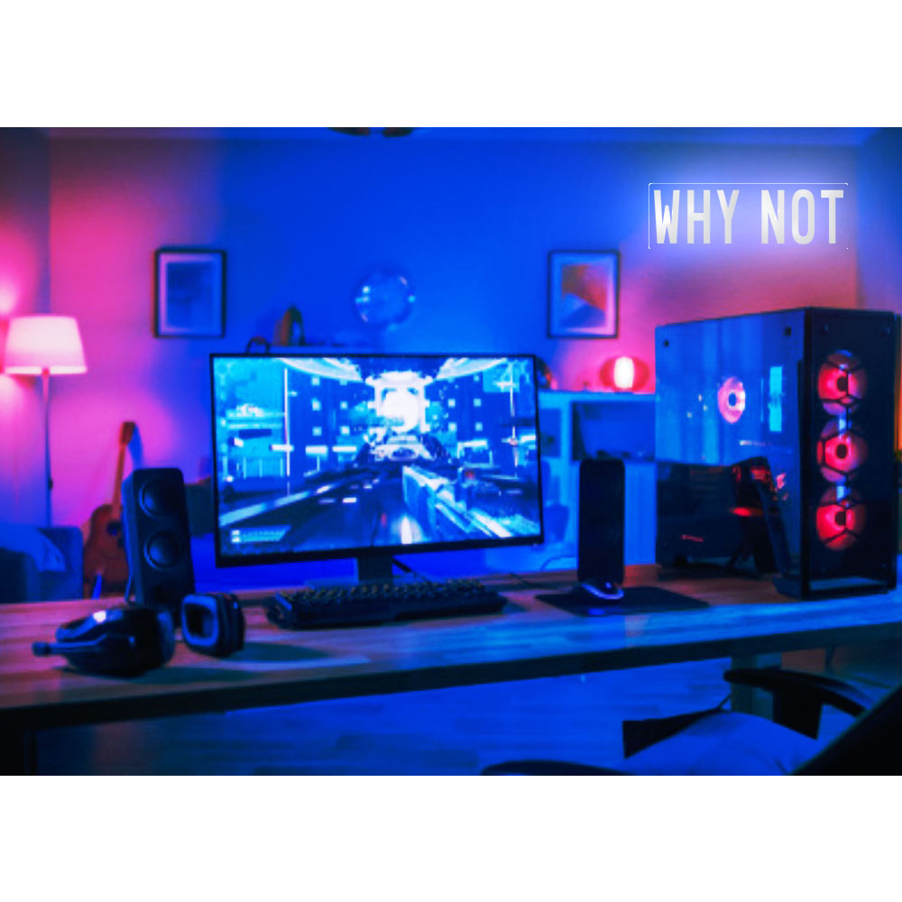 8X0004 Why Not Man Cave Living Home Decor Display Flexible illuminated Neon Sign