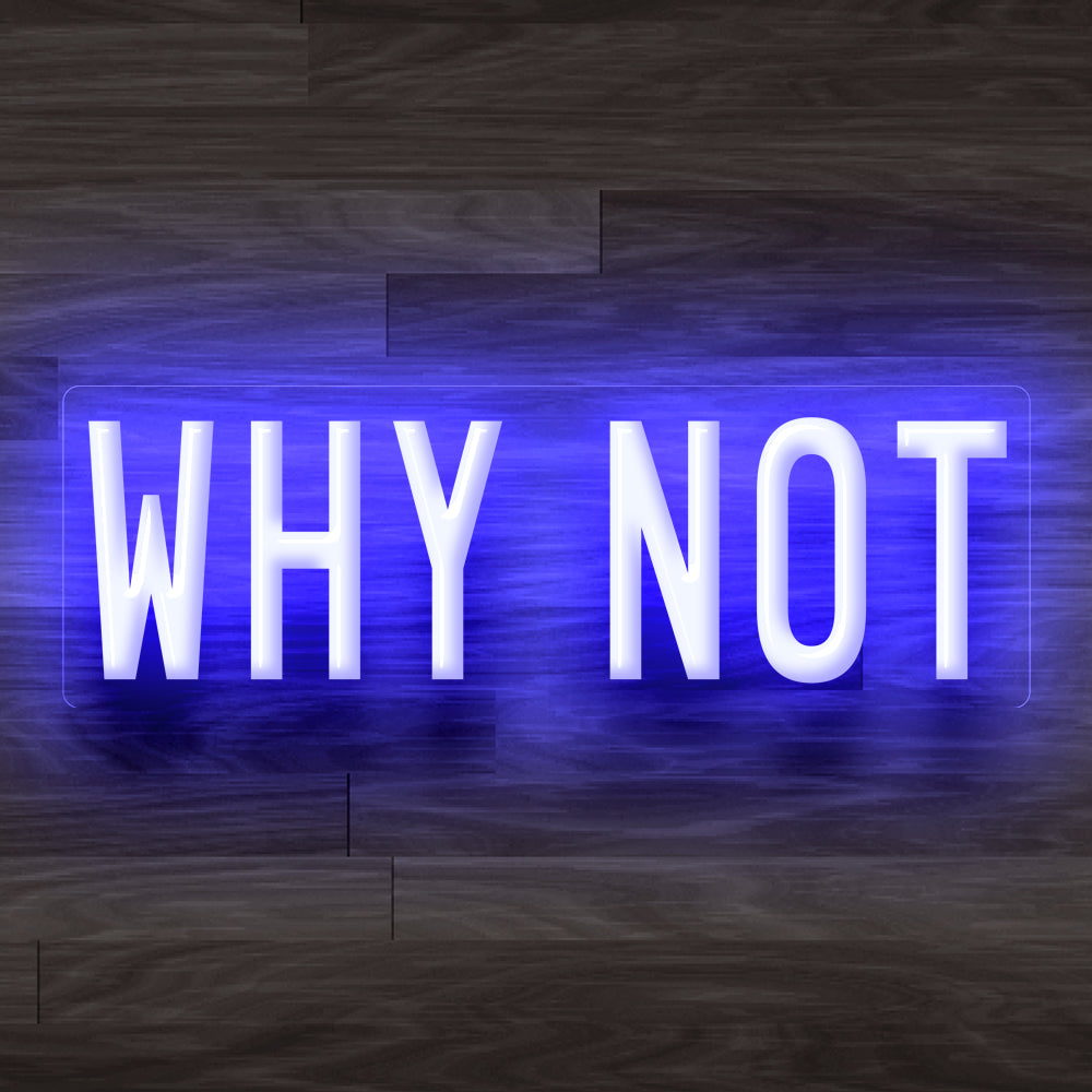 8X0004 Why Not Man Cave Living Home Decor Display Flexible illuminated Neon Sign