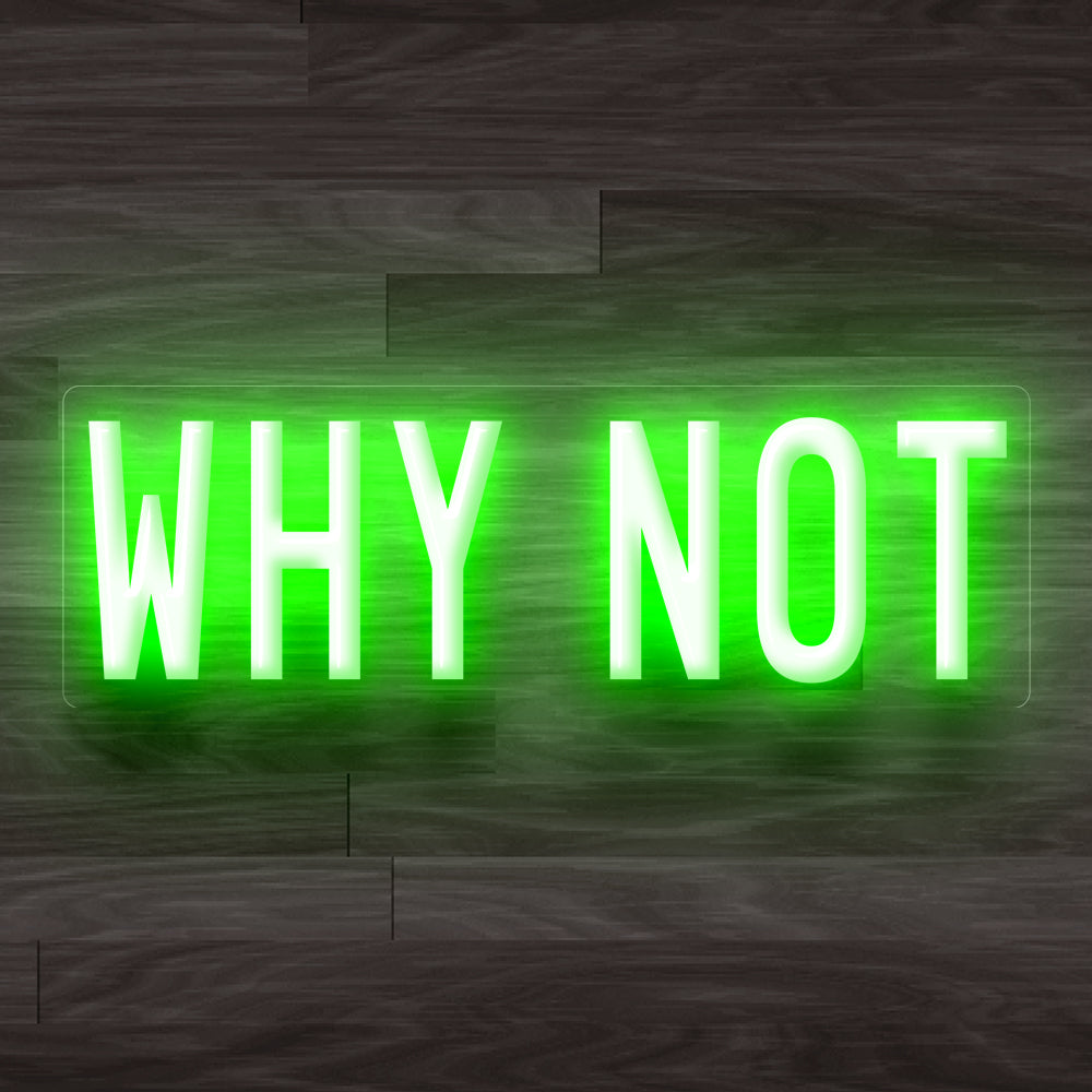 8X0004 Why Not Man Cave Living Home Decor Display Flexible illuminated Neon Sign