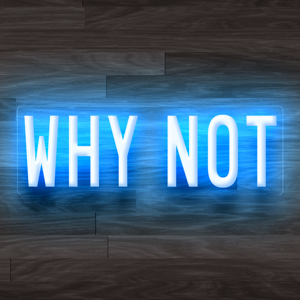 8X0004 Why Not Man Cave Living Home Decor Display Flexible illuminated Neon Sign