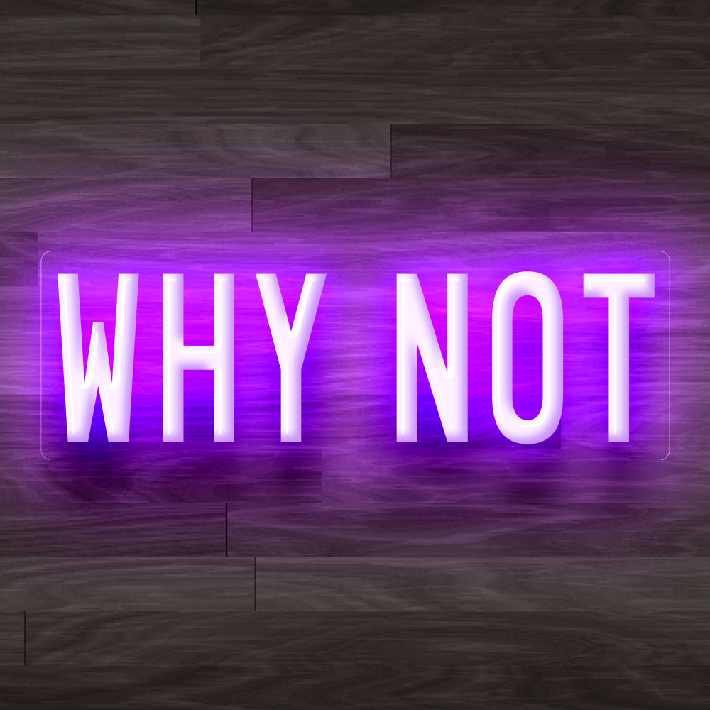 8X0004 Why Not Man Cave Living Home Decor Display Flexible illuminated Neon Sign