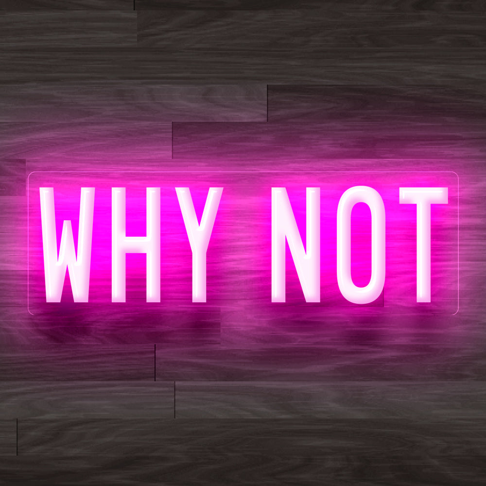 8X0004 Why Not Man Cave Living Home Decor Display Flexible illuminated Neon Sign