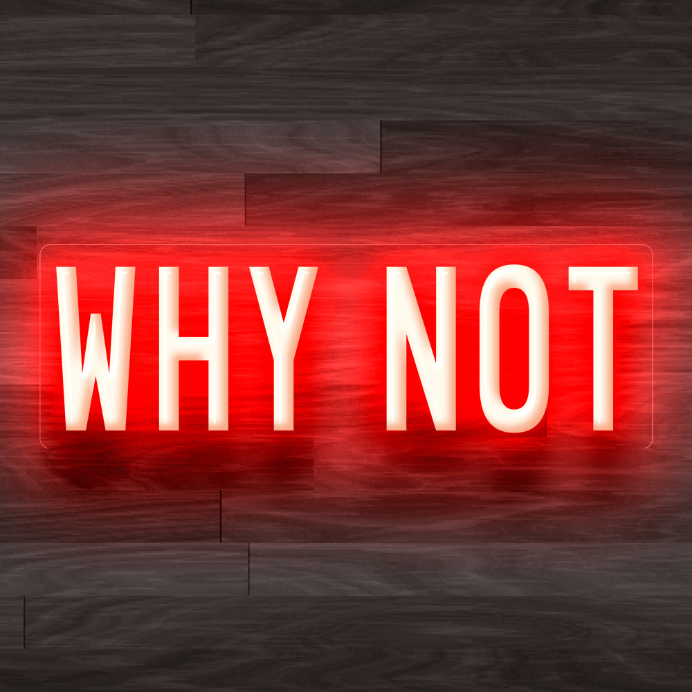 8X0004 Why Not Man Cave Living Home Decor Display Flexible illuminated Neon Sign