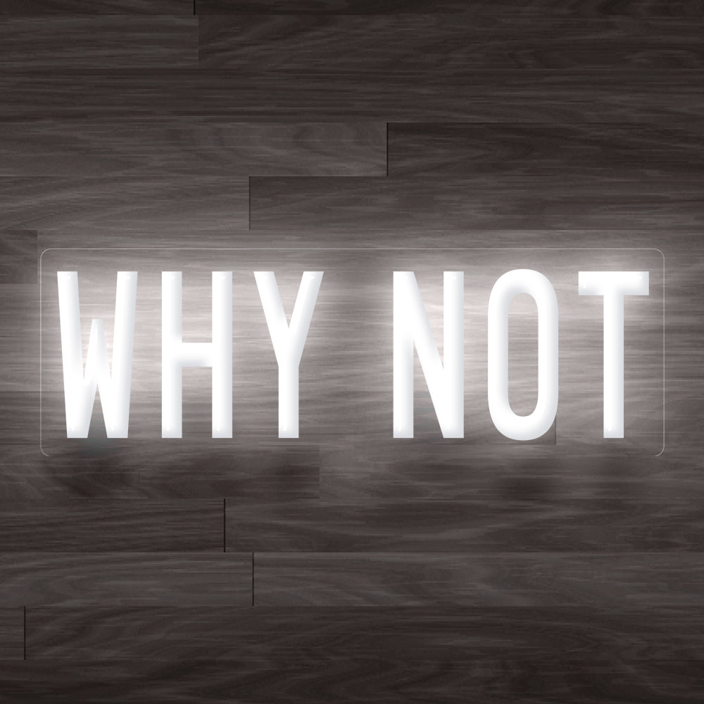8X0004 Why Not Man Cave Living Home Decor Display Flexible illuminated Neon Sign