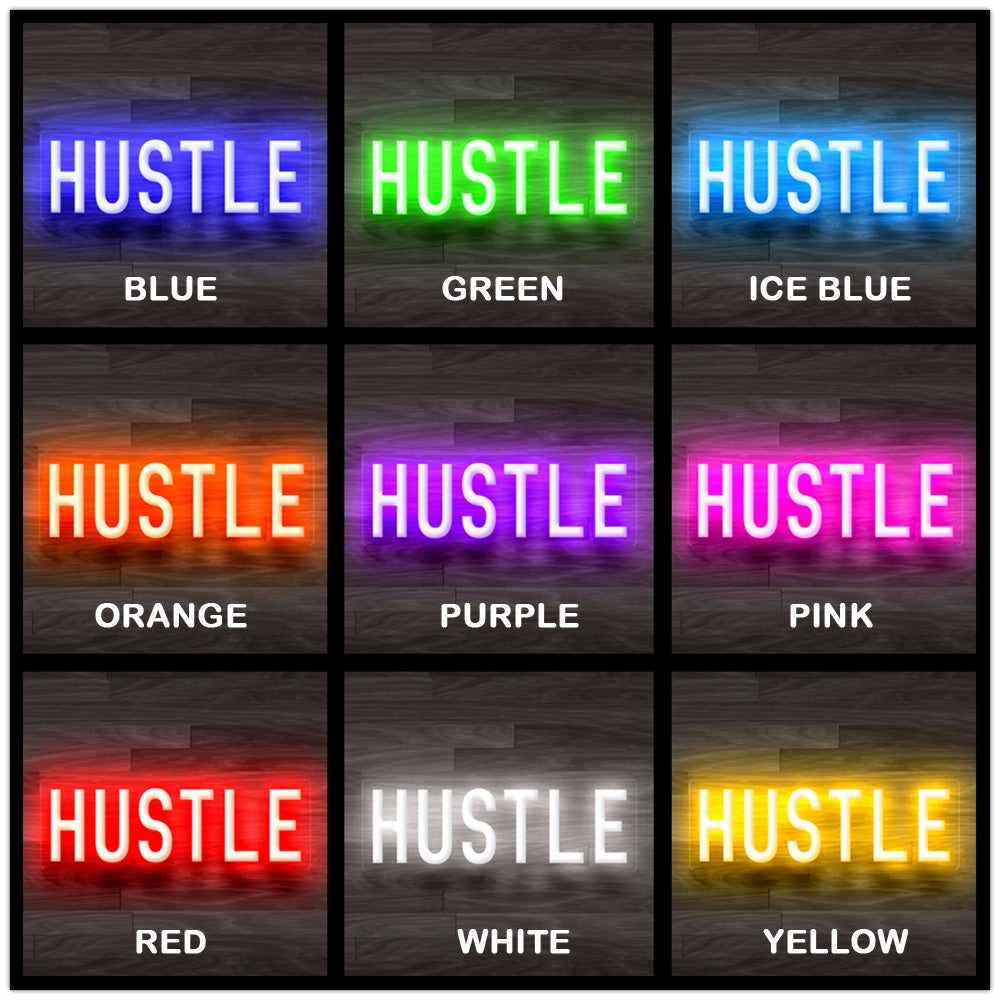 8X0017 Hustle Living Bed Room Man Cave Home Decor Display Flexible illuminated Neon Sign