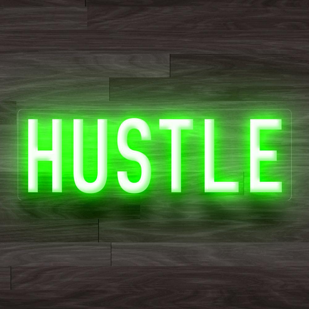 8X0017 Hustle Living Bed Room Man Cave Home Decor Display Flexible illuminated Neon Sign