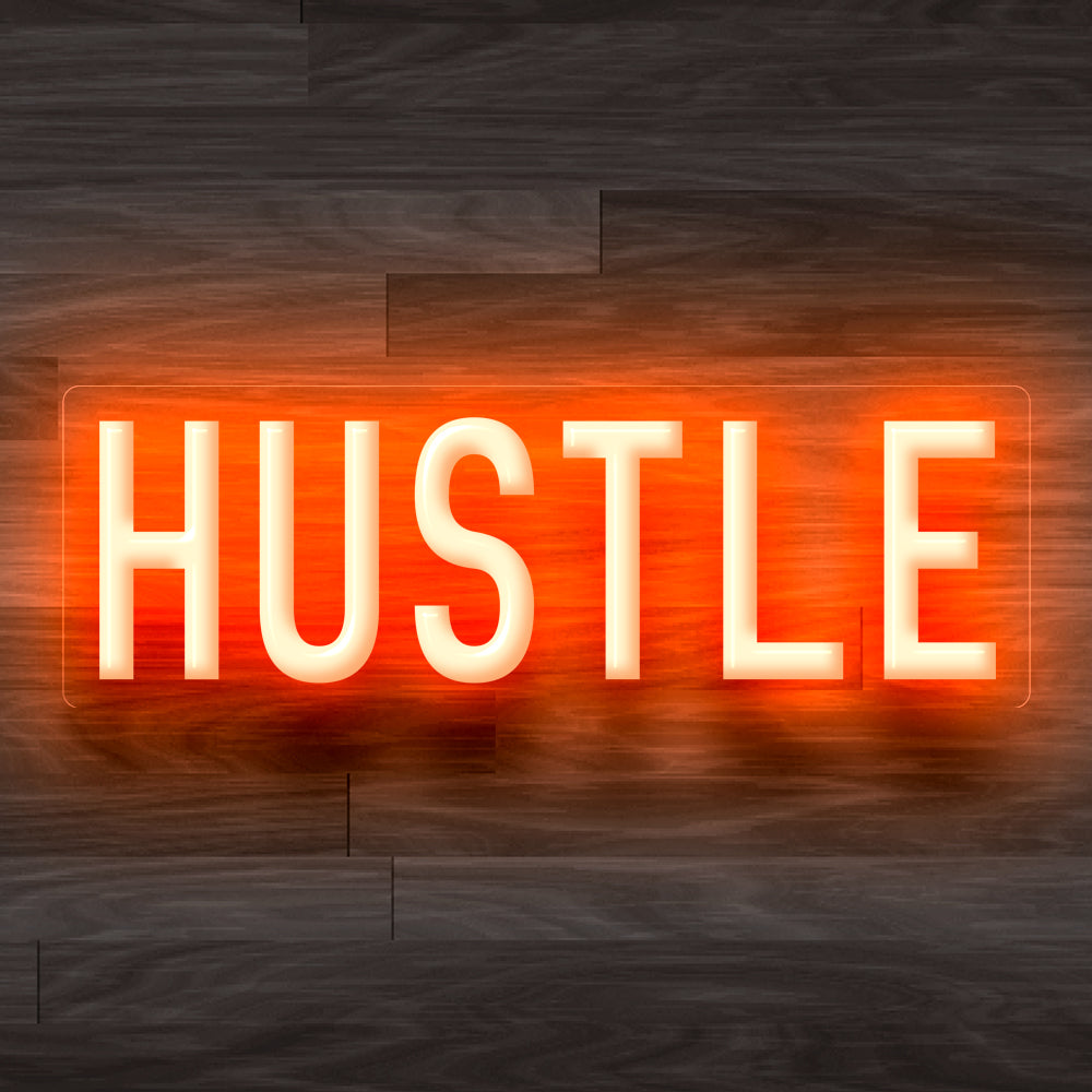 8X0017 Hustle Living Bed Room Man Cave Home Decor Display Flexible illuminated Neon Sign