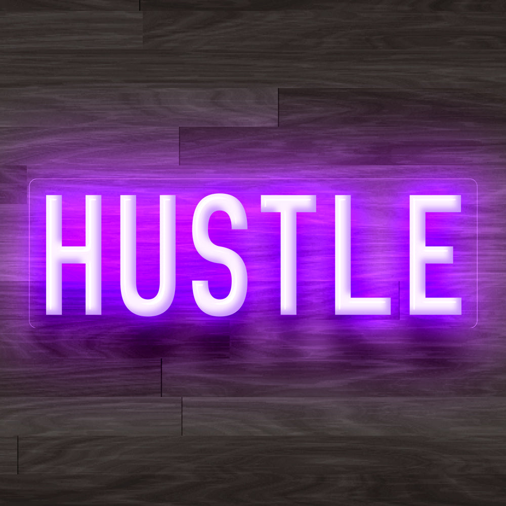 8X0017 Hustle Living Bed Room Man Cave Home Decor Display Flexible illuminated Neon Sign