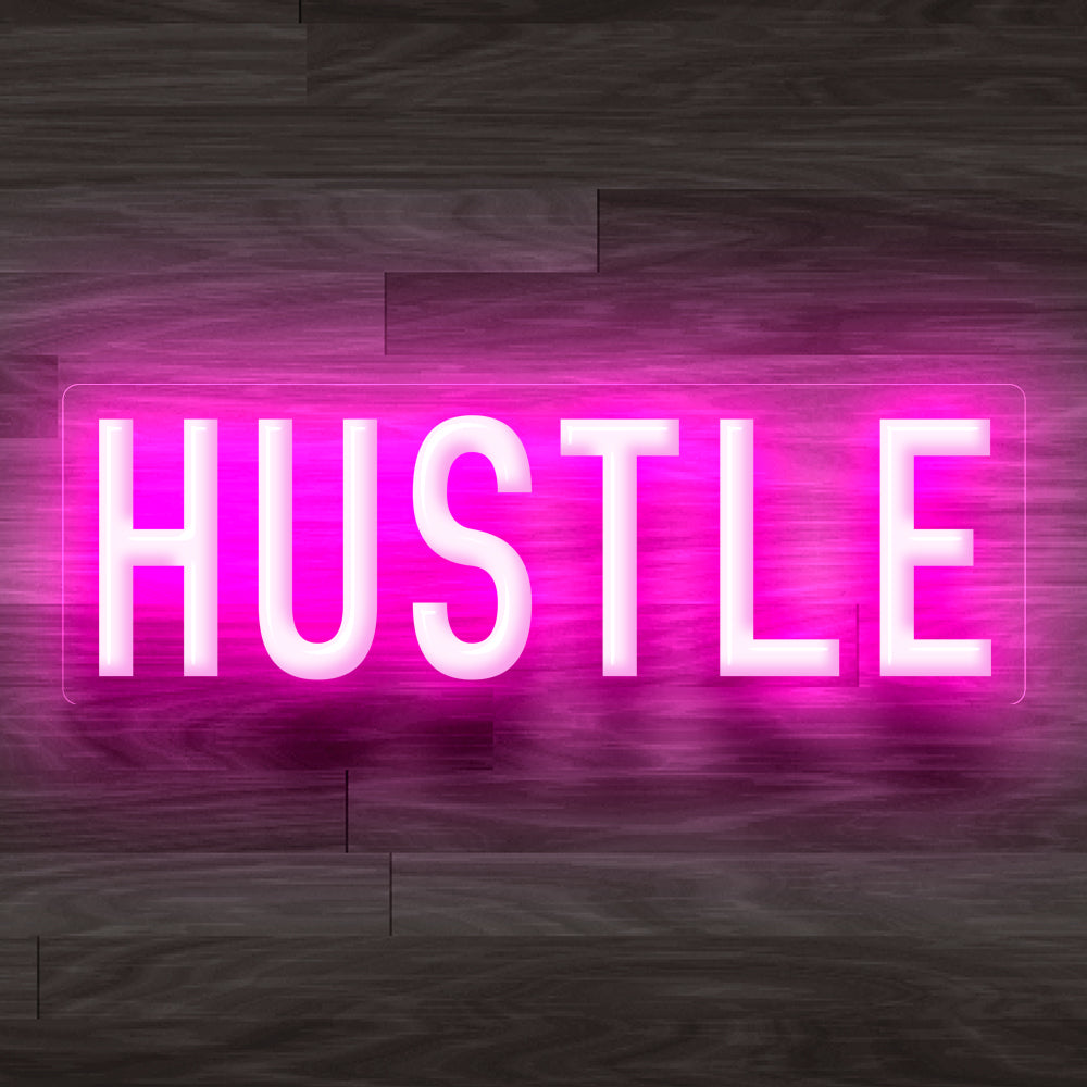 8X0017 Hustle Living Bed Room Man Cave Home Decor Display Flexible illuminated Neon Sign