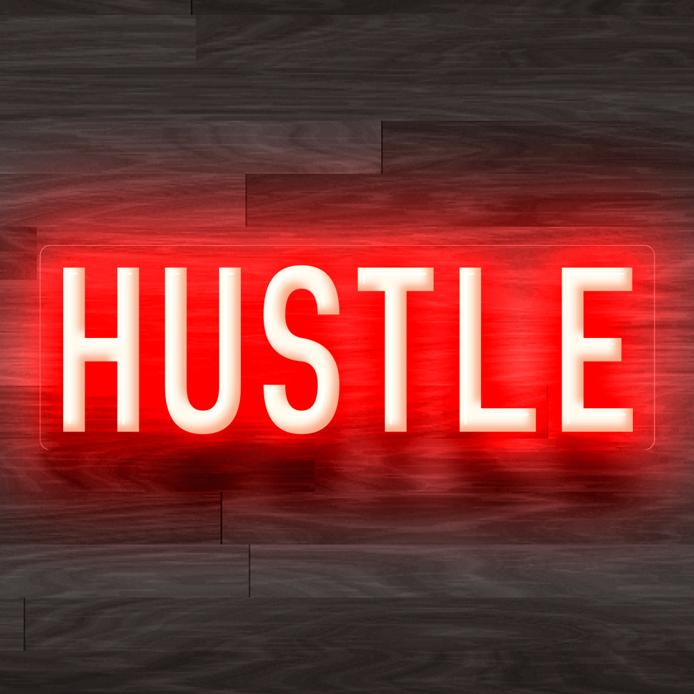8X0017 Hustle Living Bed Room Man Cave Home Decor Display Flexible illuminated Neon Sign