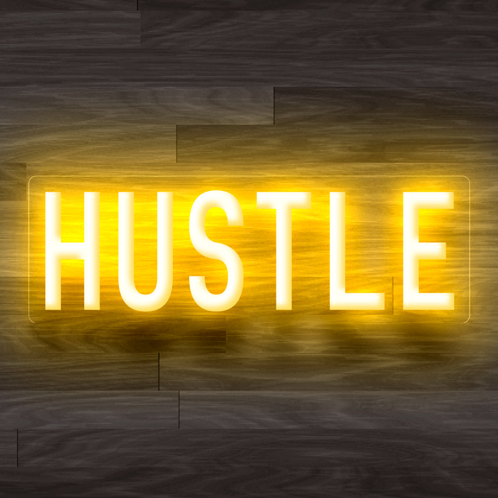 8X0017 Hustle Living Bed Room Man Cave Home Decor Display Flexible illuminated Neon Sign