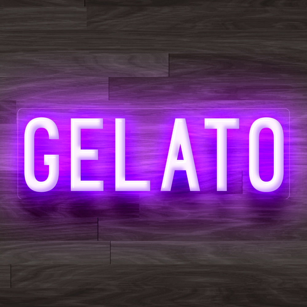 8X0022 Gelato Ice Cream Shop Cafe Decor Display Flexible illuminated Custom Neon Sign