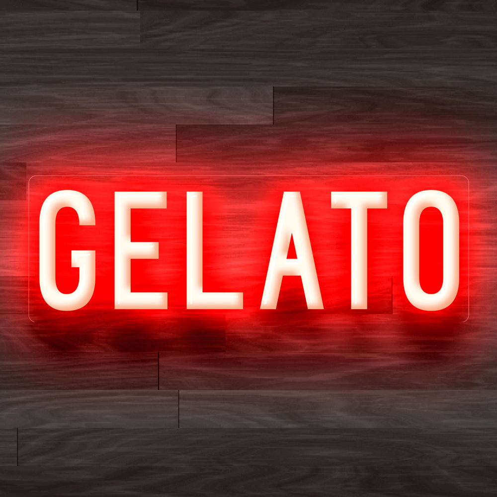 8X0022 Gelato Ice Cream Shop Cafe Decor Display Flexible illuminated Custom Neon Sign