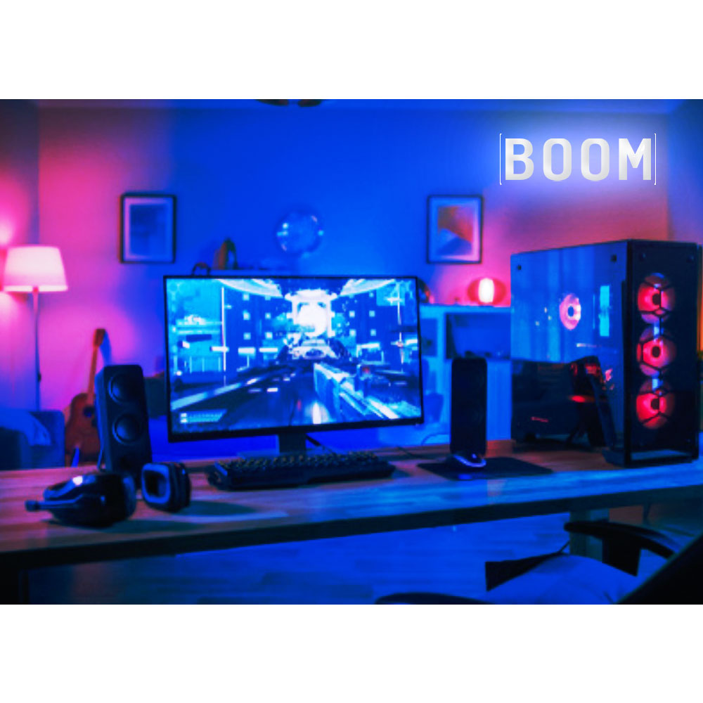 8X0024 BOOM Game Room Man Cave Decor Display Flexible illuminated Custom Neon Sign