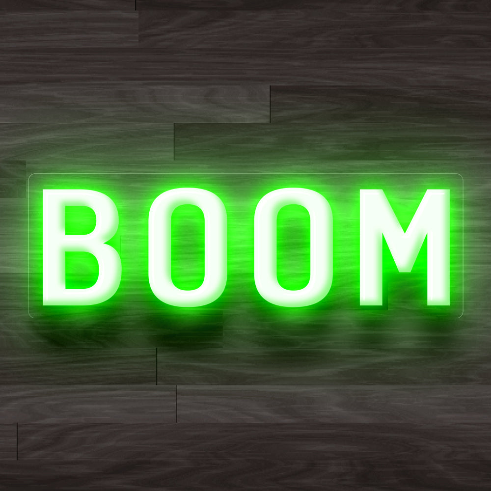 8X0024 BOOM Game Room Man Cave Decor Display Flexible illuminated Custom Neon Sign