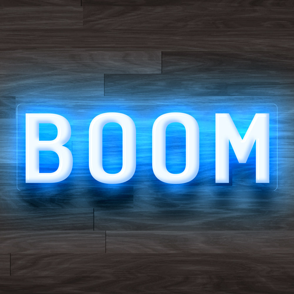 8X0024 BOOM Game Room Man Cave Decor Display Flexible illuminated Custom Neon Sign