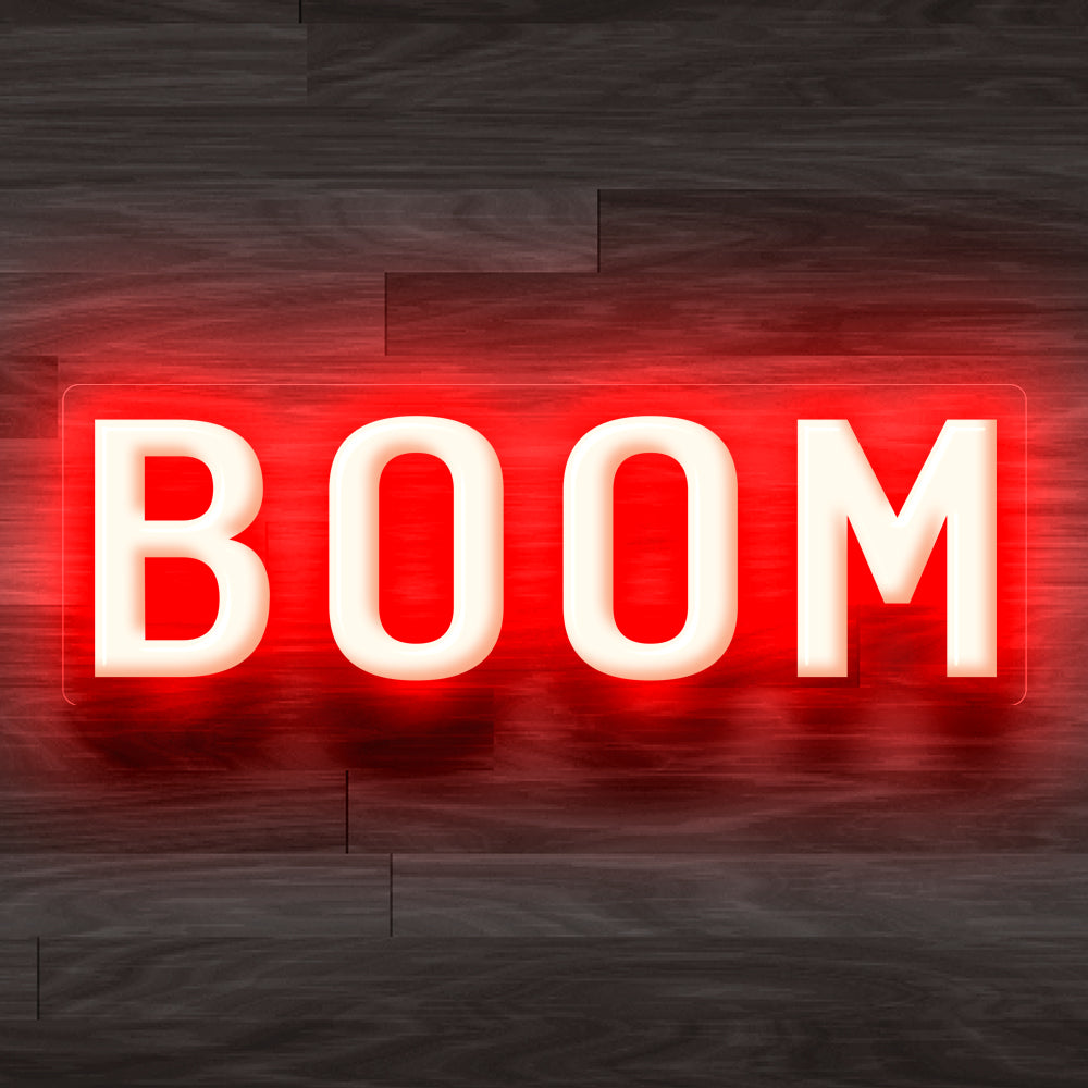 8X0024 BOOM Game Room Man Cave Decor Display Flexible illuminated Custom Neon Sign