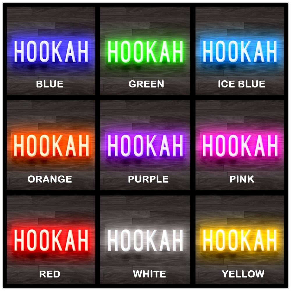 8X0026 Hookah Bar Lounge Decor Display Flexible illuminated Custom Neon Sign
