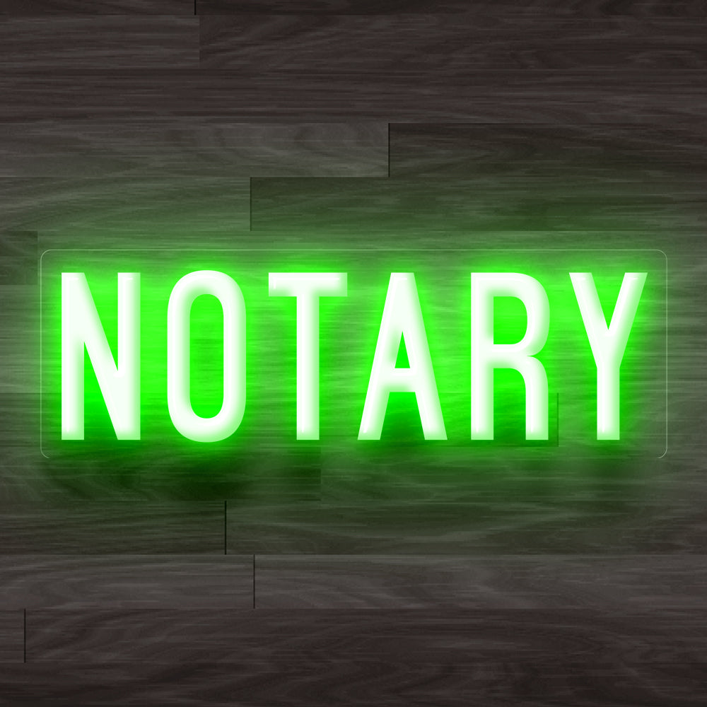 8X0027 Notary Public Office Decor Display Flexible illuminated Custom Neon Sign