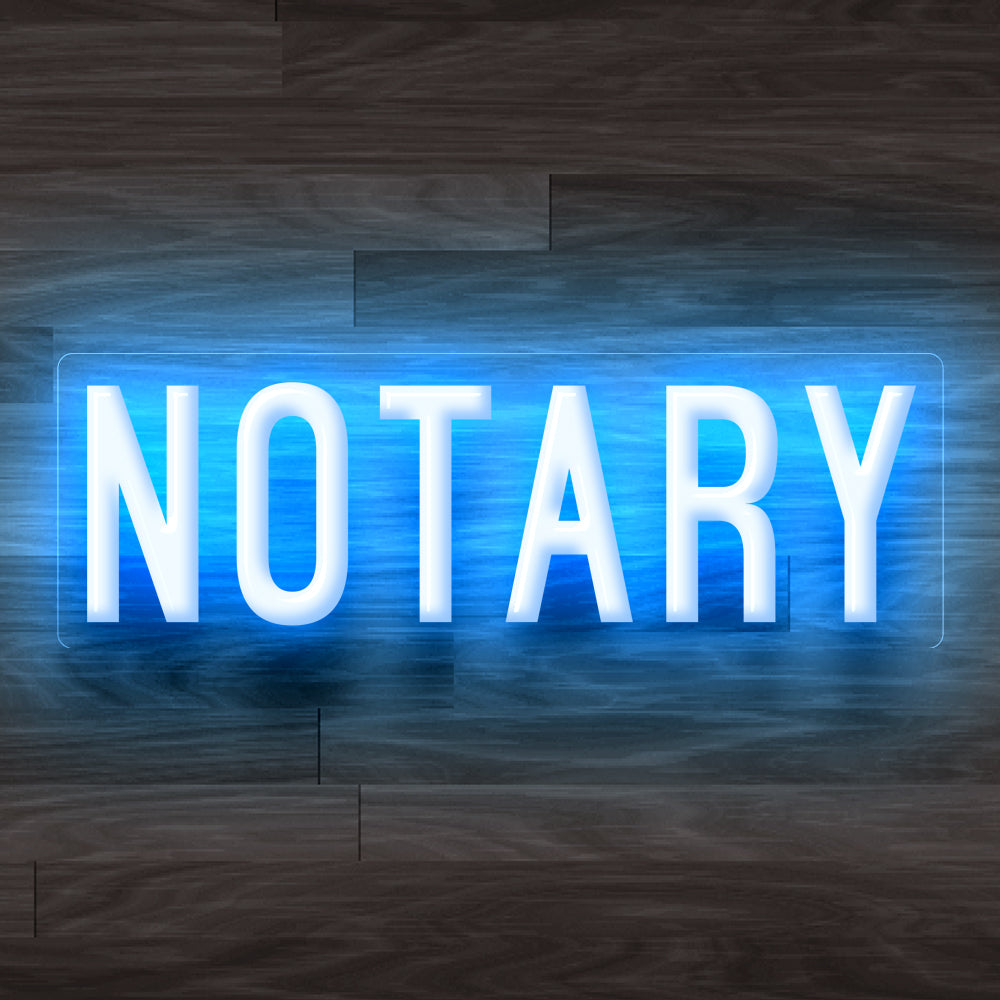 8X0027 Notary Public Office Decor Display Flexible illuminated Custom Neon Sign