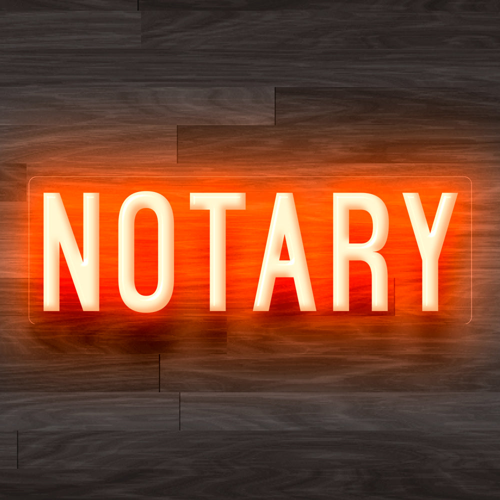 8X0027 Notary Public Office Decor Display Flexible illuminated Custom Neon Sign