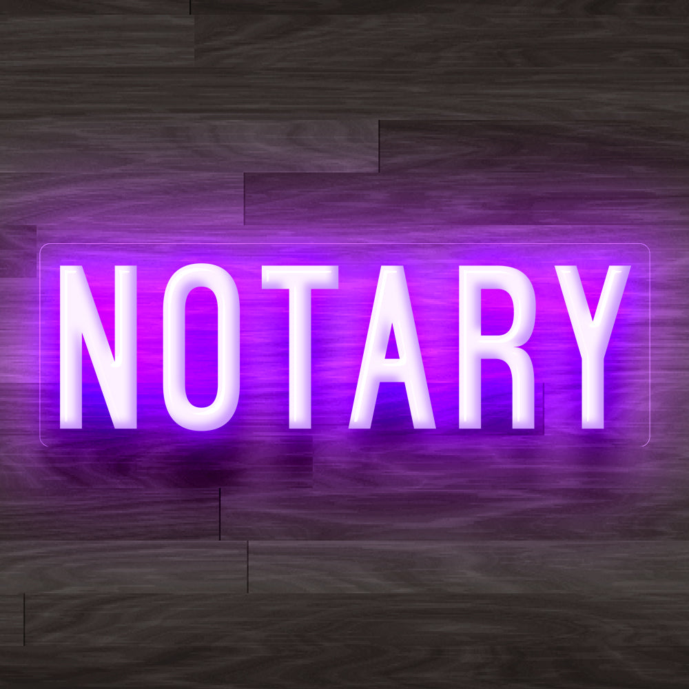 8X0027 Notary Public Office Decor Display Flexible illuminated Custom Neon Sign