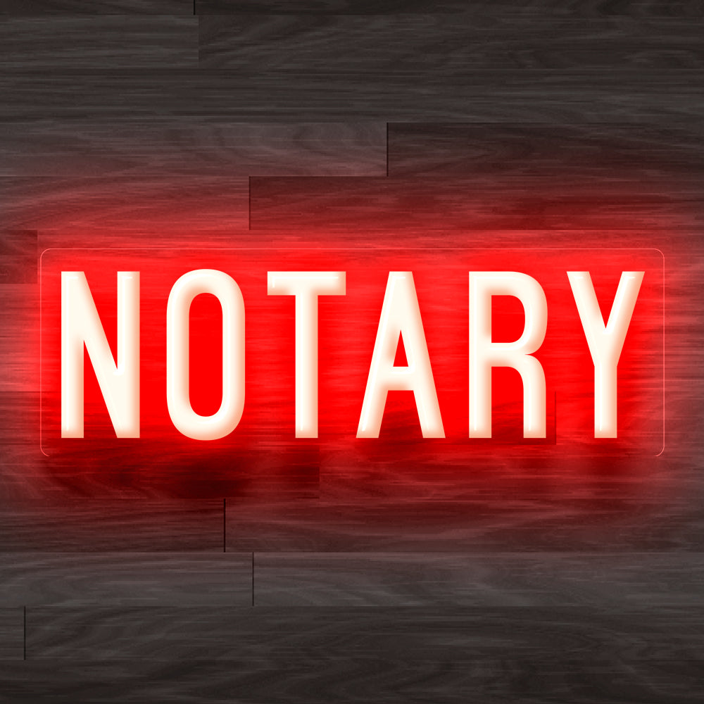 8X0027 Notary Public Office Decor Display Flexible illuminated Custom Neon Sign