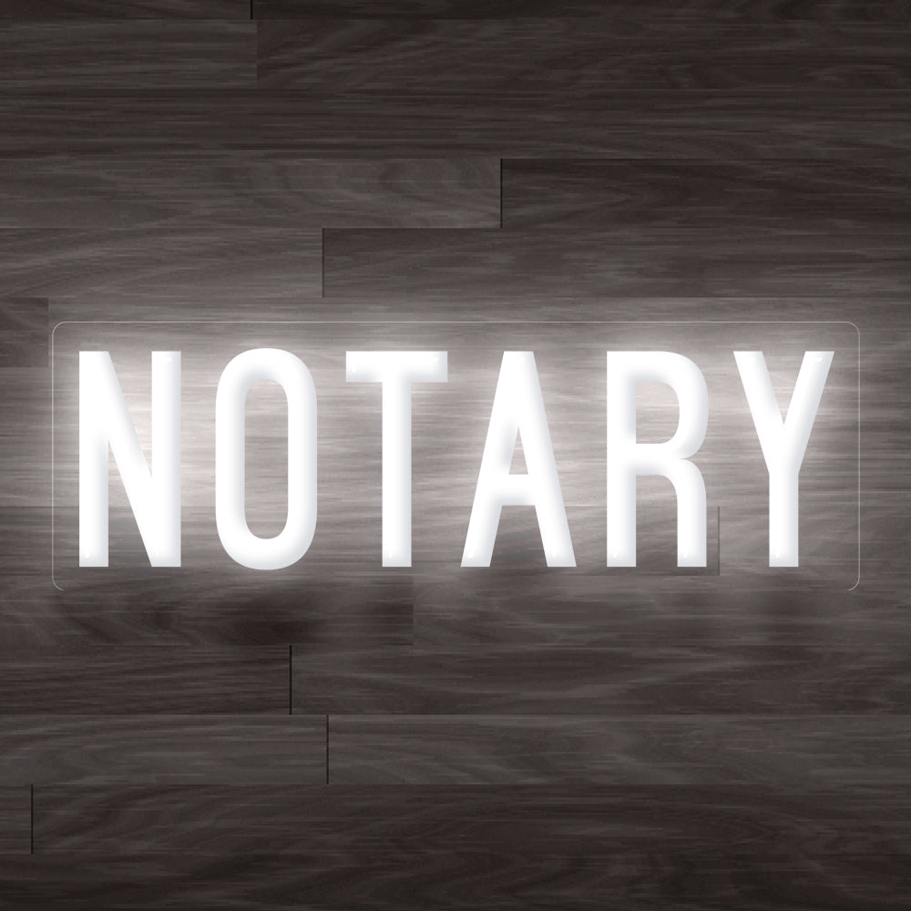 8X0027 Notary Public Office Decor Display Flexible illuminated Custom Neon Sign
