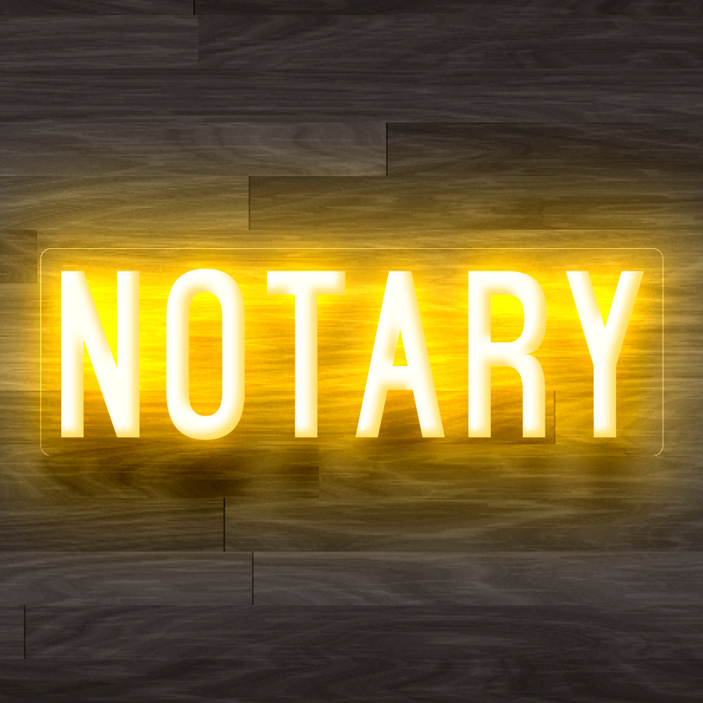 8X0027 Notary Public Office Decor Display Flexible illuminated Custom Neon Sign