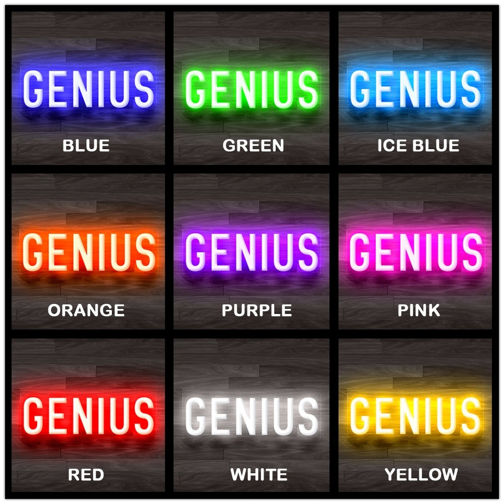 8X0028 Genius Man Cave Home Decor Display Flexible illuminated Custom Neon Sign