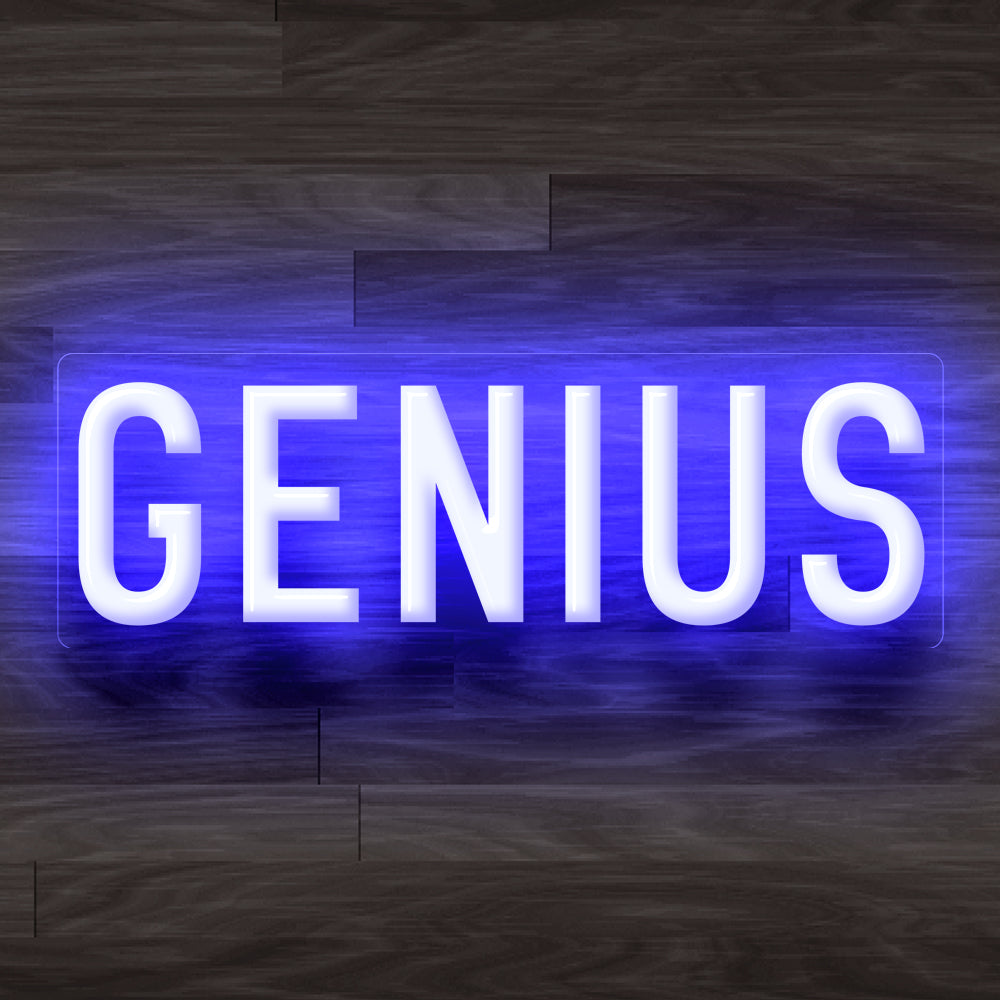 8X0028 Genius Man Cave Home Decor Display Flexible illuminated Custom Neon Sign