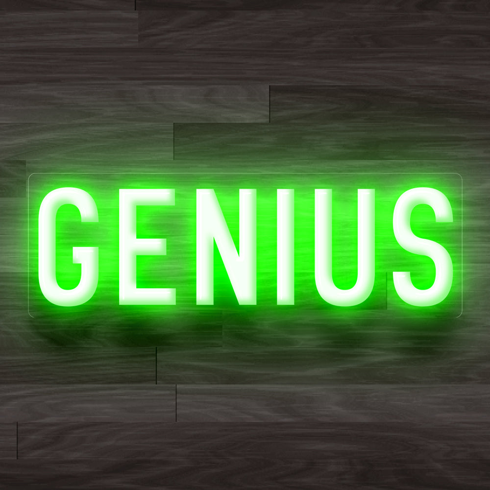 8X0028 Genius Man Cave Home Decor Display Flexible illuminated Custom Neon Sign