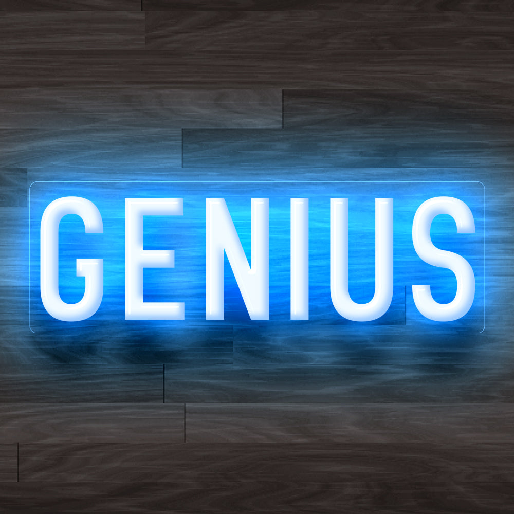 8X0028 Genius Man Cave Home Decor Display Flexible illuminated Custom Neon Sign