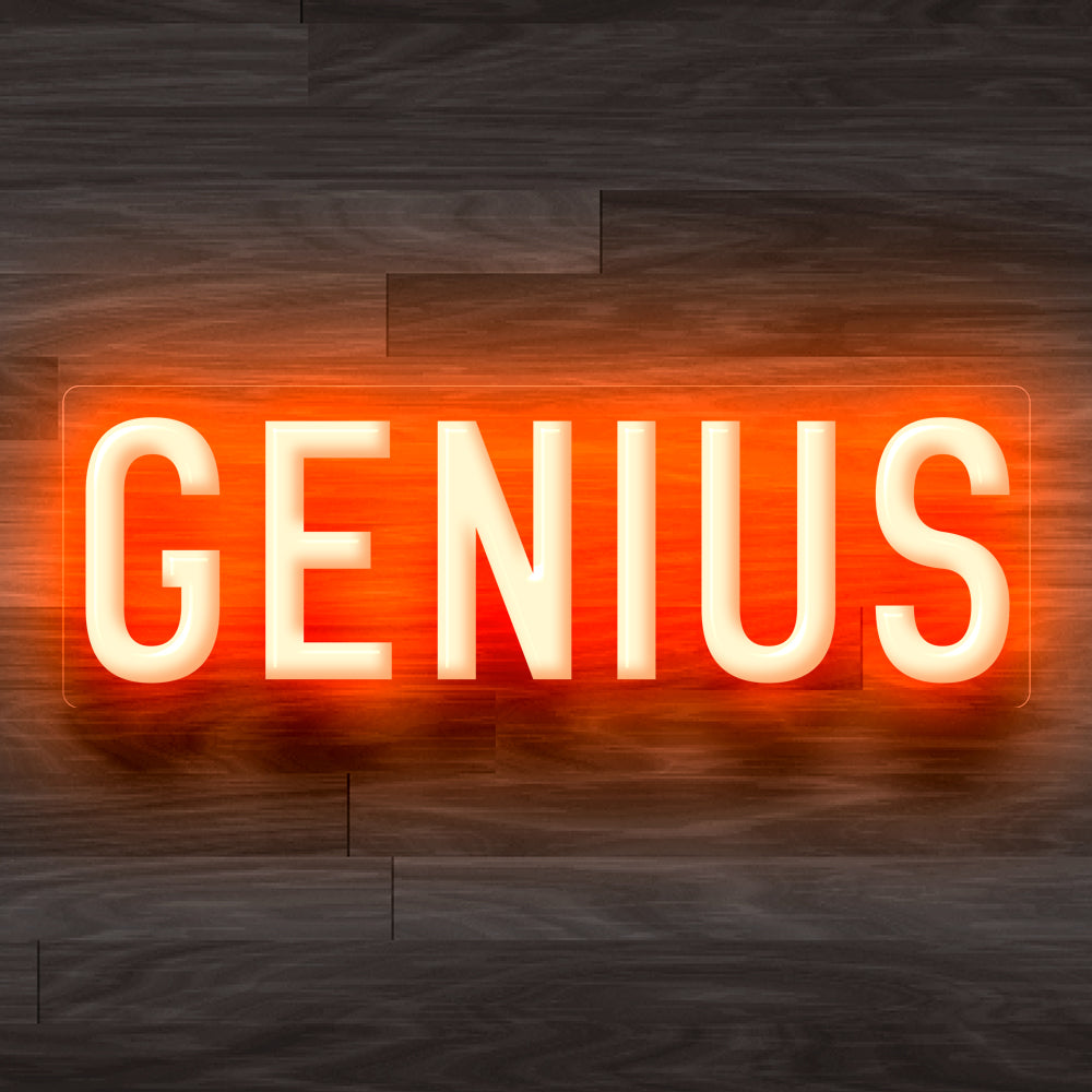 8X0028 Genius Man Cave Home Decor Display Flexible illuminated Custom Neon Sign